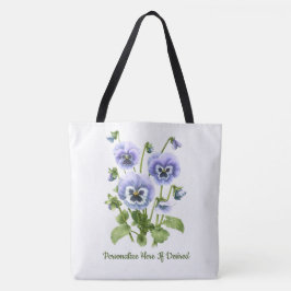 Paarse Pansies  Tote Bag