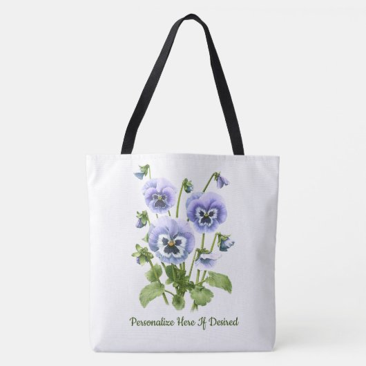 Paarse Pansies  Tote Bag (Voorkant)