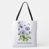 Paarse Pansies  Tote Bag (Achterkant)