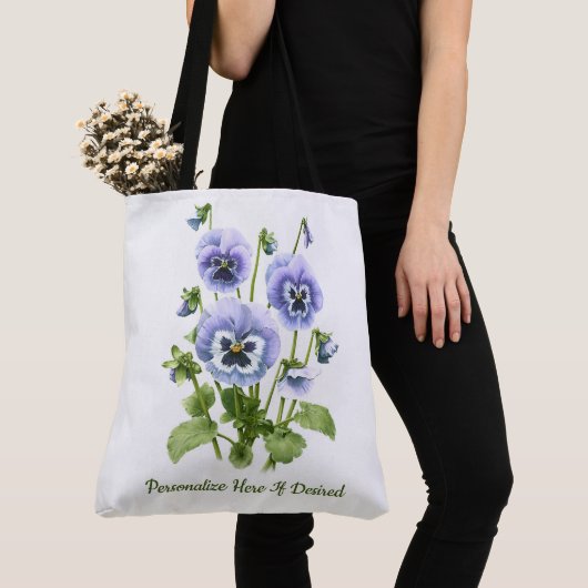 Paarse Pansies  Tote Bag (Dichtbij)
