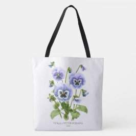 Paarse Pansies -  voor Botanische Kunsten Tote Bag
