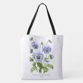 Paarse Pansies - voor Botanische Kunsten Tote Bag (Achterkant)