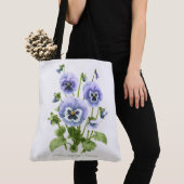 Paarse Pansies - voor Botanische Kunsten Tote Bag (Dichtbij)