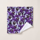 Paarse Pansy Bouquet Bad Handdoek (Wasdoekje)