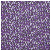 Paarse Pansy Bouquet Stof (Swatch)