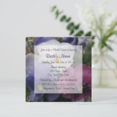 Paarse Pansy Bridal Shower Kaart (Staand voorkant)