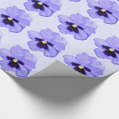 Paarse Pansy Cadeaupapier (Hoek)