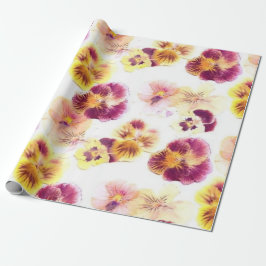 Paarse Pansy Cadeaupapier
