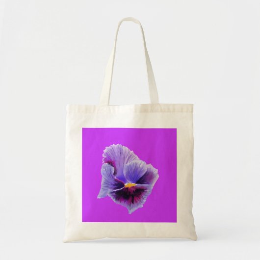 Paarse Pansy canvas tas (Voorkant)