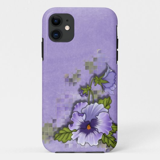 Paarse Pansy Case-Mate iPhone Case (Achterkant)