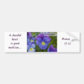 Paarse Pansy - Cheerfulness Bumpersticker (Voorkant)