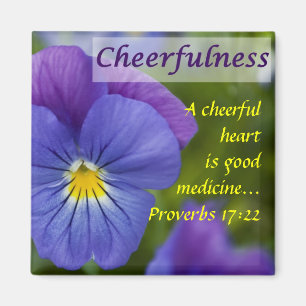 Paarse Pansy - Cheerfulness Magneet