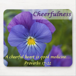 Paarse Pansy - Cheerfulness Muismat
