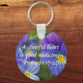 Paarse Pansy - Cheerfulness Sleutelhanger (Voorkant)
