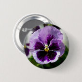Paarse Pansy close-up Ronde Button 5,7 Cm (Voorkant /achterkant)