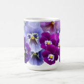 Paarse Pansy Coffee Mok Floral Flower Cups (Center)