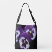 Paarse Pansy Delicious, Crossbody Tas (Achterkant)