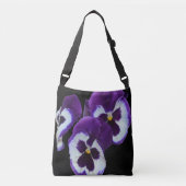 Paarse Pansy Delicious, Crossbody Tas (Voorkant)