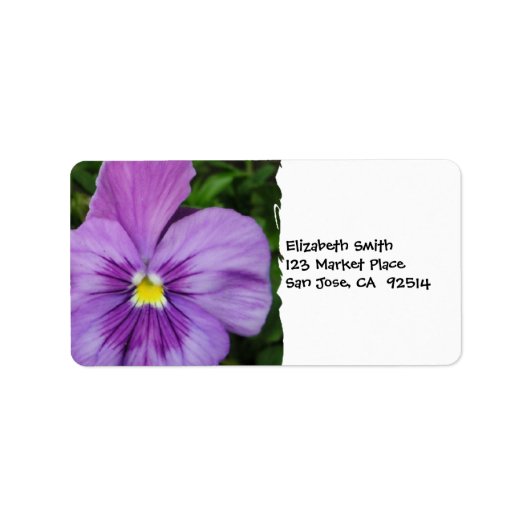 Paarse Pansy Etiket (Voorkant)