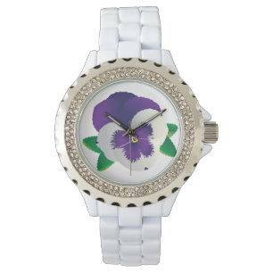 Paarse Pansy eWatch Watch Horloge