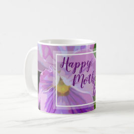 Paarse Pansy Floral Koffiemok