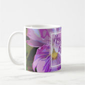 Paarse Pansy Floral Koffiemok (Links)