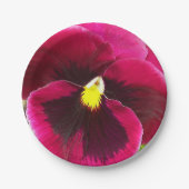  Paarse Pansy Floral Papieren Bordje (Voorkant)