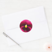  Paarse Pansy Floral Ronde Sticker (Envelop)