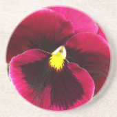  Paarse Pansy Floral Zandsteen Onderzetter (Voorkant)