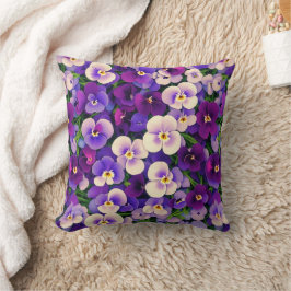 Paarse Pansy Flower Kussen
