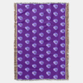 Paarse Pansy Flower naaamless Pattern op Deken (Voorkant Verticaal)