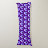 Paarse Pansy Flower naaamless Pattern op Lichaamskussen (Voorkant Verticaal)
