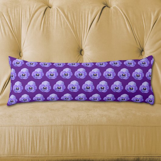 Paarse Pansy Flower naaamless Pattern op Lichaamskussen