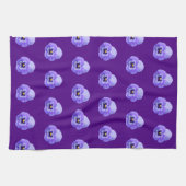 Paarse Pansy Flower naaamless Pattern op Theedoek (Horizontaal)