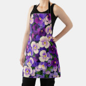 Paarse Pansy Flower Schort (Insitu)