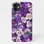 Paarse Pansy Flower Telefoonhoes Case-Mate iPhone Case (Achterkant)