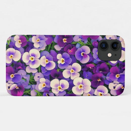 Paarse Pansy Flower Telefoonhoes Case-Mate iPhone Case (Achterkant (horizontaal))