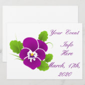 Paarse Pansy Flower Thunder_Cove (Voorkant / Achterkant)