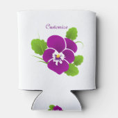 Paarse Pansy Flower Thunder_Cove Blikjeskoeler (Achterkant)