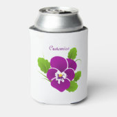 Paarse Pansy Flower Thunder_Cove Blikjeskoeler (Blikje Achterkant)