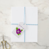 Paarse Pansy Flower Thunder_Cove Cadeaulabel (Met Touw)
