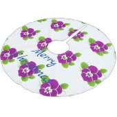 Paarse Pansy Flower Thunder_Cove Kerstboom Rok (Gekanteld)