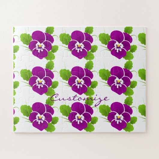 Paarse Pansy Flower Thunder_Cove Legpuzzel (Horizontaal)