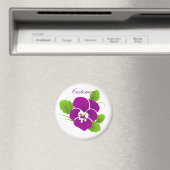 Paarse Pansy Flower Thunder_Cove Magneet (Insitu (Vaatwasser))