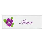 Paarse Pansy Flower Thunder_Cove Naambadge (Voorkant)