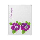 Paarse Pansy Flower Thunder_Cove Notitieblok (Linkerzijde)