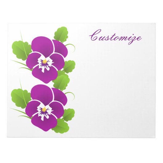 Paarse Pansy Flower Thunder_Cove Notitieblok (Voorkant)
