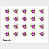 Paarse Pansy Flower Thunder_Cove Ronde Sticker (Vel)