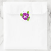 Paarse Pansy Flower Thunder_Cove Ronde Sticker (Tas)