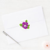 Paarse Pansy Flower Thunder_Cove Ronde Sticker (Envelop)